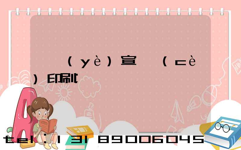 專業(yè)宣傳冊(cè)印刷