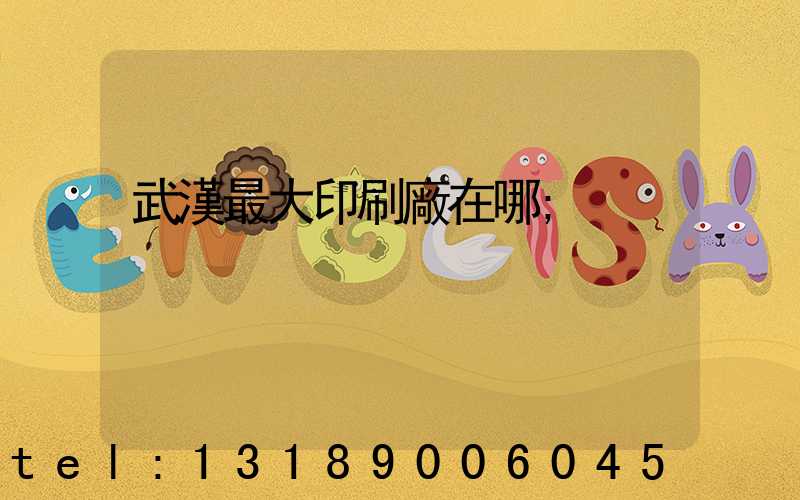 武漢最大印刷廠在哪